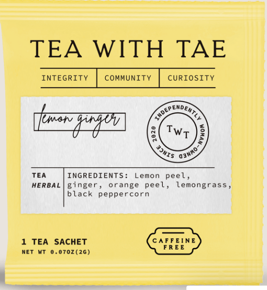 TEA WITH TAE - lemon Ginger Mini Tea Tube