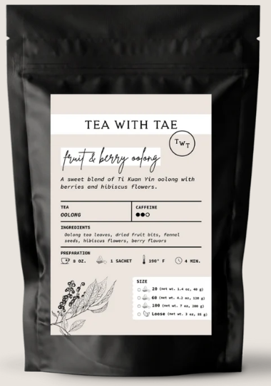 TEA WITH TAE Fruit & Berry Oolong Mini Tea Tube