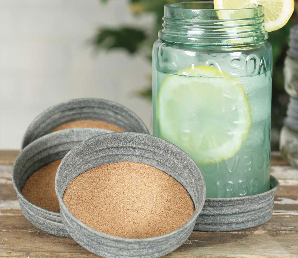 SET OF 4 MASON JAR LID COASTERS