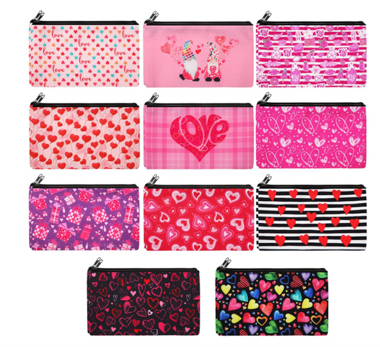 VALENTINE'S COSMETIC BAG WITH ZIPPER