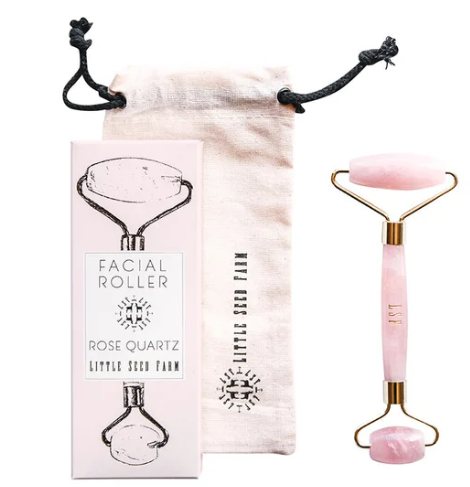 LITTLE SEED FARM ROSE QUARTZ FACIAL ROLLER