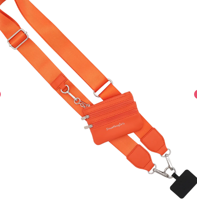 STG - CLIP & GO PHONE STRAP W/ZIPPERED POUCH - SOLID COLLECTION