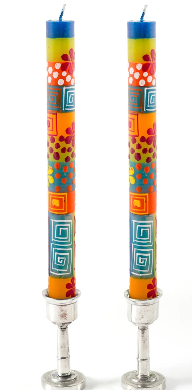 THUMBPRINT ARTIFACTS HAND PAINTED SUMMER CANDLES - ASSORTED