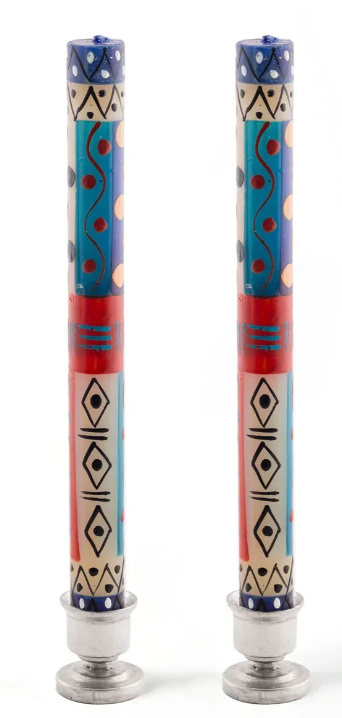 THUMBPRINT ARTIFACTS HAND PAINTED AFRICAN SKY CANDLES - ASSORTED