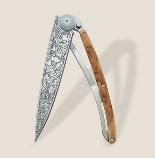 DEEJO KNIVES - 37G JUNIPER WOOD/ART NOUVEAU