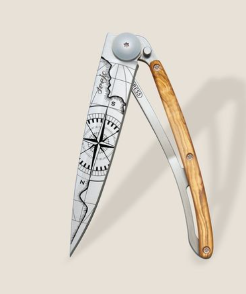 DEEJO KNIVES - 37G OLIVE WOOD / TERRA INCOGNITA