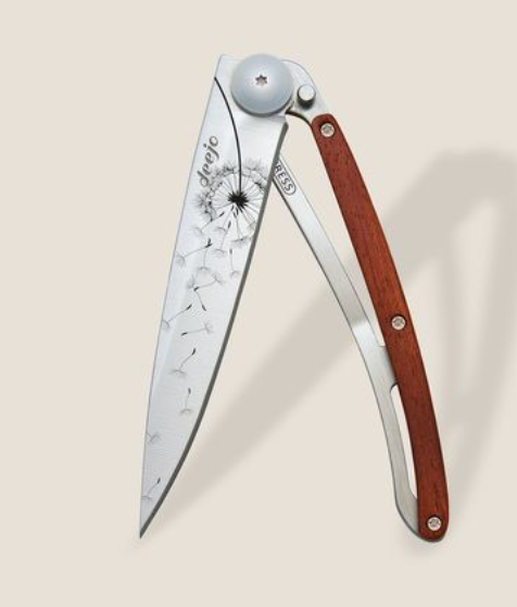DEEJO KNIVES - 37G CORAL WOOD /MAKE A WISH