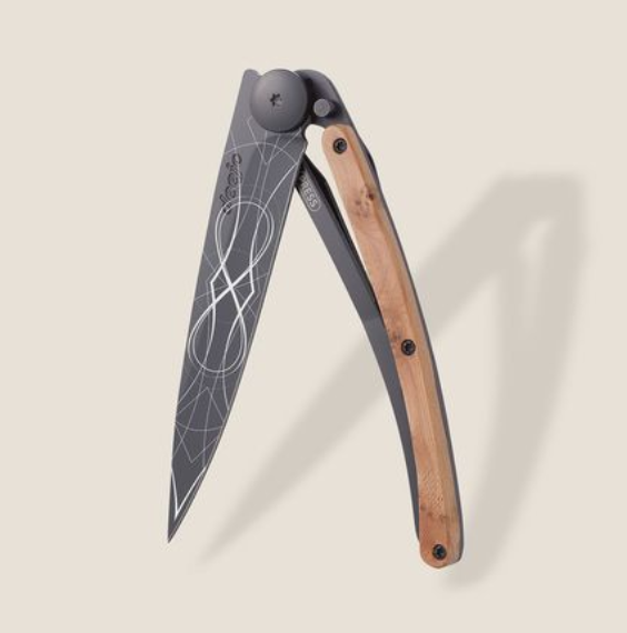 DEEJO KNIVES - 37G JUNIPER WOOD/ INFINITY