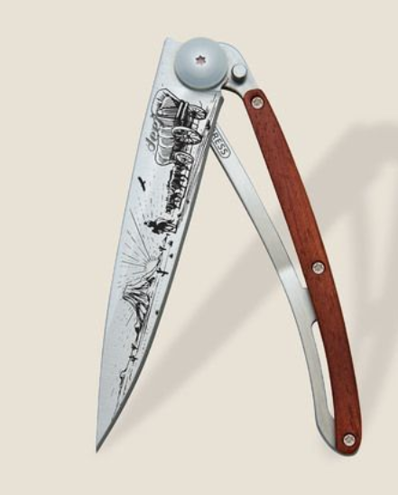 DEEJO KNIVES - 37G CORAL WOOD/ GO WEST