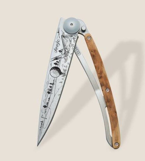 DEEJO KNIVES - 37G JUNIPER WOOD/ GOLF