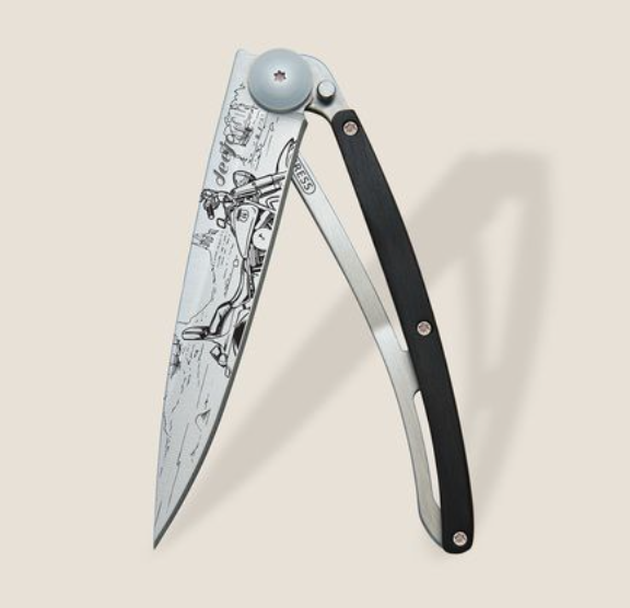 DEEJO KNIVES - 37G EBONY WOOD/ EASY RIDER