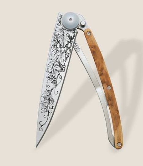 DEEJO KNIVES - 37G JUNIPER WOOD/ GRAND CRU