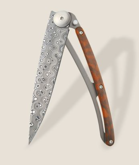 DEEJO KNIVES - 37G SNAKEWOOD/ DAMASCUS PRESTIGE