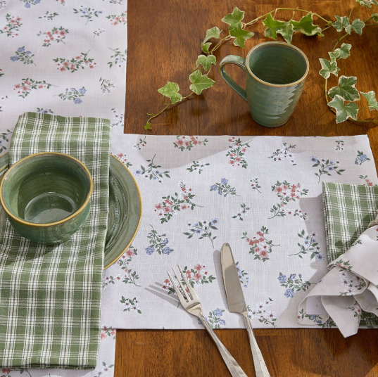 PARK DESIGNS FRENCH BACKYARD FLOWERS PLACEMAT AND NAPKIN