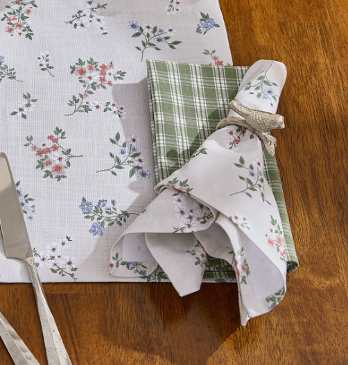 PARK DESIGNS FRENCH BACKYARD FLOWERS PLACEMAT AND NAPKIN