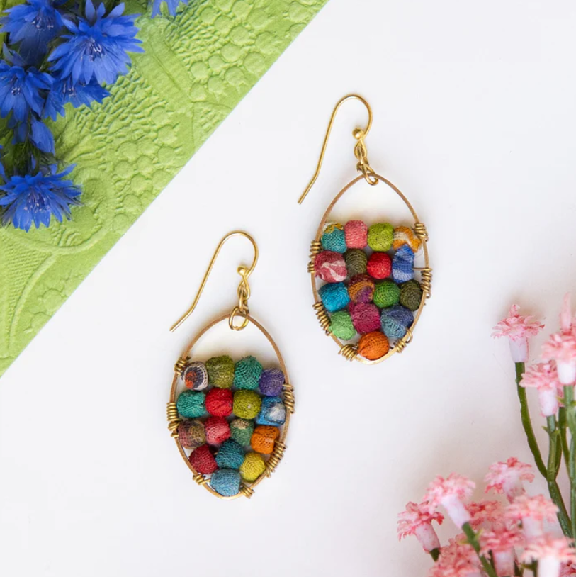 KANTHA MILIEU EMBEDDED EARRINGS