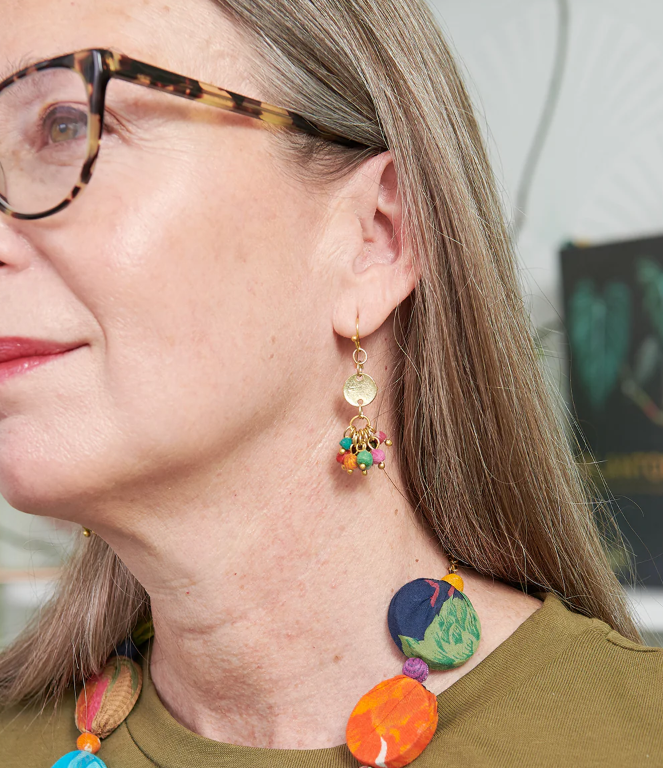 KANTHA MILIEU CHARMED CLUSTER EARRINGS