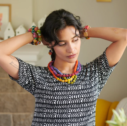 KANTHA COUPLET NECKLACE - ASSORTED