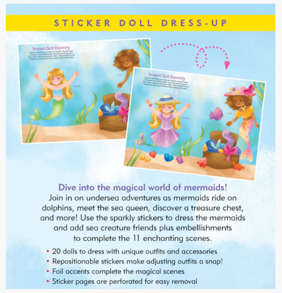 MERMAIDS STICKER DOLL DRESS-UP BOOK