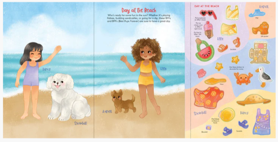 PUPPIES STICKER DOLL DRESS-UP BOOK