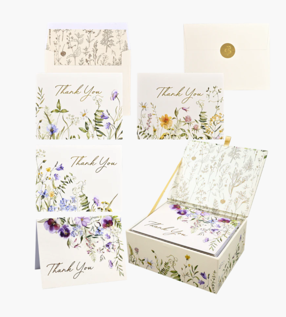 WILDFLOWERS PREMIUM THANK YOU NOTE CARDS