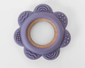 CALLA & FRIENDS GARDEN PARTY TEETHER COLLECTION SILICONE & BEECHWOOD FLOWER