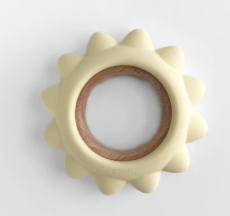 CALLA & FRIENDS GARDEN PARTY TEETHER COLLECTION -SILICONE & BEECHWOOD SUNSHINE