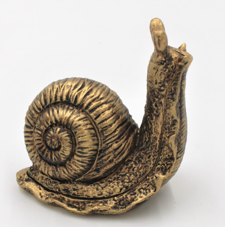 ANTIQUE GOLD SNAIL 3.5"x5"x5.75"