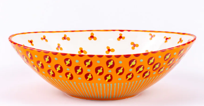 THUMBPRINT ARTIFACTS POTTERSWORK CERAMIC OVAL SERVING BOWL - ASSORTED