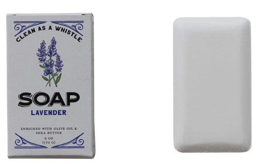 CLEAN AS A WHISTLE SCENTED TRIPLE MILLED BAR SOAP - LAVENDER