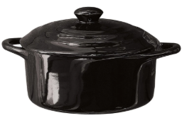 STONEWARE MINI BAKER WITH LID - ASSORTED