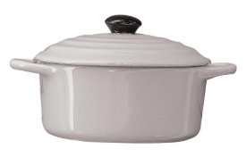 STONEWARE MINI BAKER WITH LID - ASSORTED