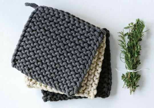 POT HOLDERS HAND CROCHETED COTTON DA8934