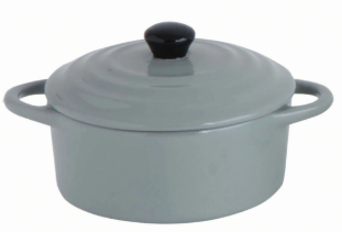 STONEWARE MINI BAKER WITH LID - ASSORTED DA9470