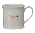 8oz. EMBOSSED STONEWARE MUG W/FRUIT&ANIMALS - ASSORTED