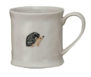 8oz. EMBOSSED STONEWARE MUG W/FRUIT&ANIMALS - ASSORTED