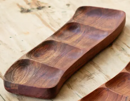 WOODEN SNACKING SERVERS - ASSORTED