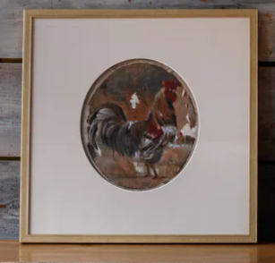 FRAMED CHICKENS REMARQUE - ASSORTED