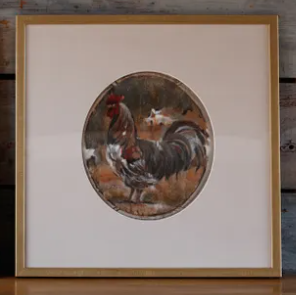 FRAMED CHICKENS REMARQUE - ASSORTED