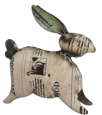 RECYCLED METAL BUNNY - ASSORTED