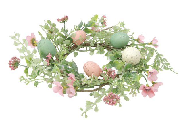 EGG AND FLOWER CANDLE RING