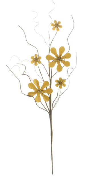 YELLOW METALLIC DAISY PICK