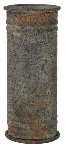 RUSTIC METAL CYLINDRICAL CONTAINER
