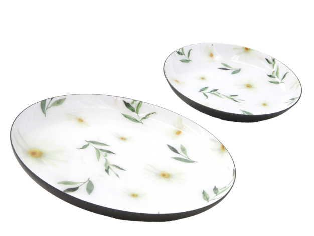 BLOSSOM METAL PLATES - SET OF 2