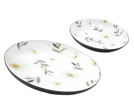 BLOSSOM METAL PLATES - SET OF 2
