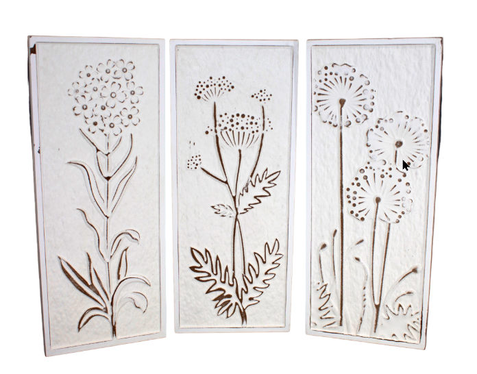 METAL FLORAL ARTWORK - ASSORTED