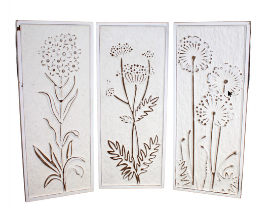 METAL FLORAL ARTWORK - ASSORTED
