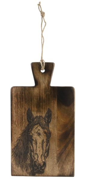 ENGRAVED HORSE CUTTING BOARD