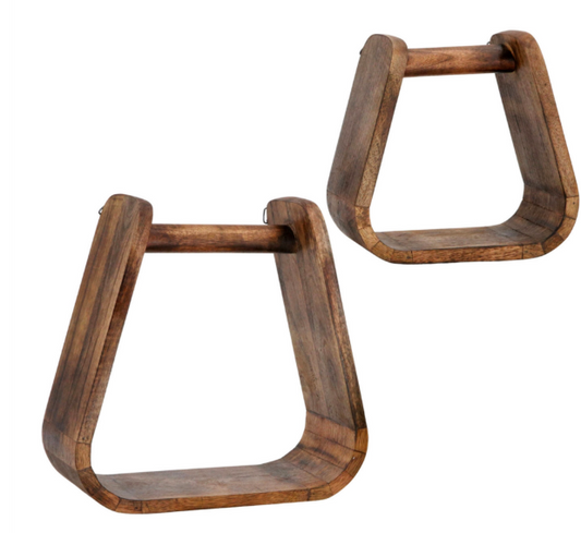 SET OF 2 STIRRUP SHELVES