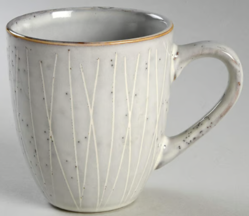 LIGHT GREY STONEWARE MUGS - 16oz.